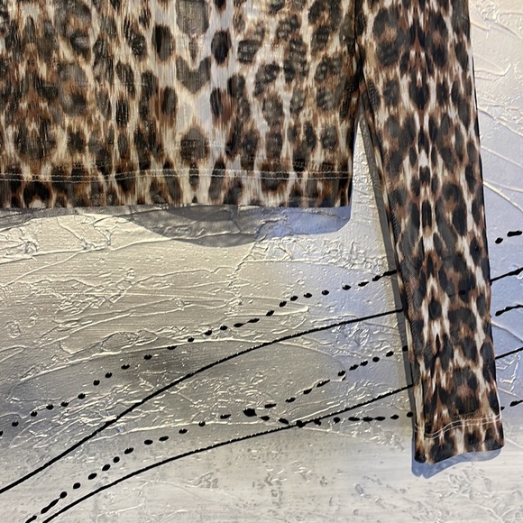 COTTON ON Sheer Crop Top Size S Animal Print - Picture 11 of 12